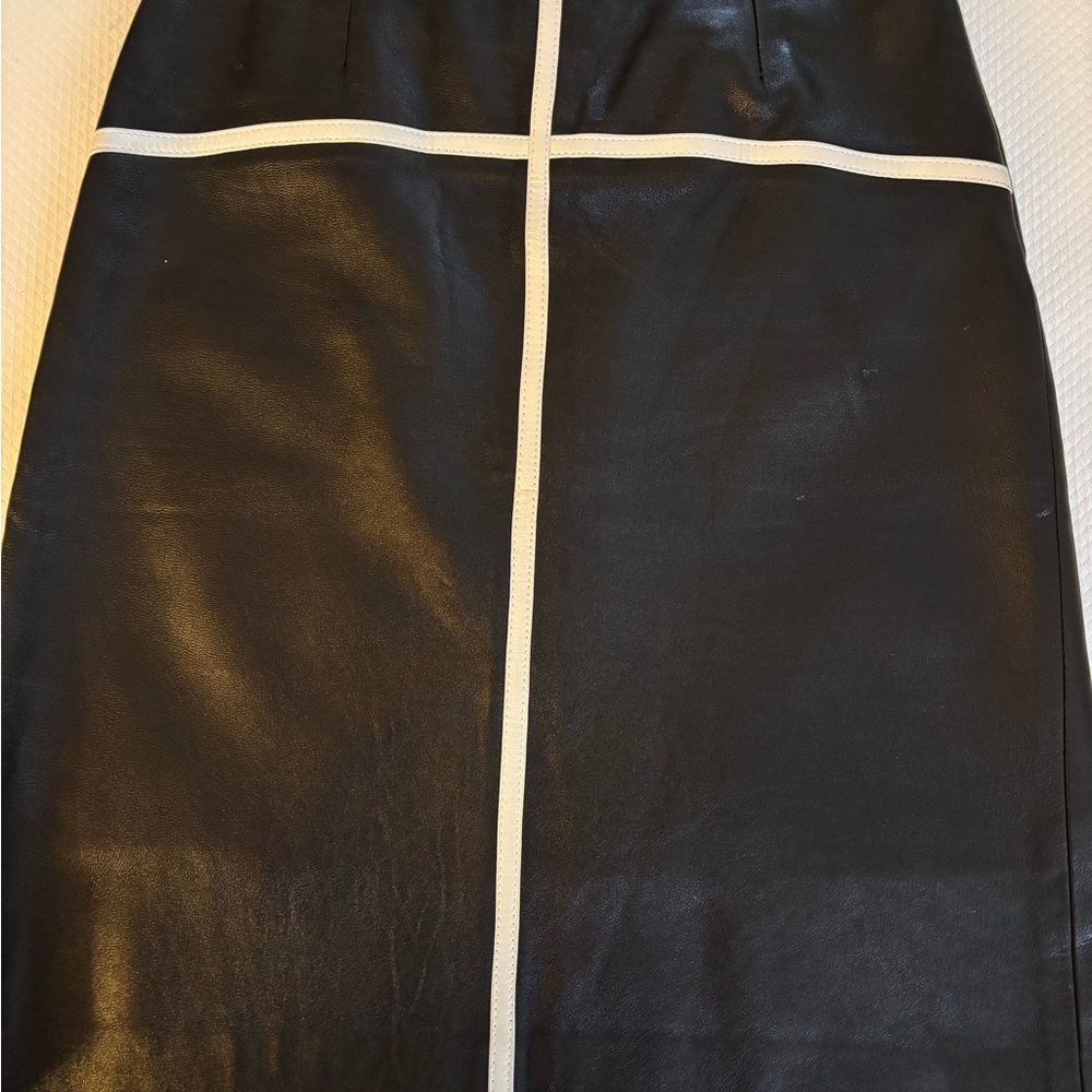 Chic Black and White A-Line Skirt